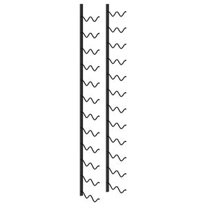 vidaXL Wall-mounted Wine Rack for 24 Bottles Black Iron