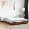 vidaXL Bed Frame with LED Lights without Mattress Brown Oak 120x200cm
