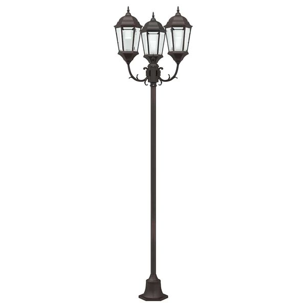 vidaXL Garden Light Post Bronze Aluminium and Glass
