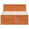 vidaXL Bed Frame without Mattress with Headboard Wax Brown 120x190 cm Small Double Solid Wood Pine
