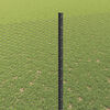 vidaXL Fence with Post Grey 1.6 x 25 m Steel and PVC