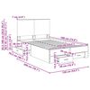 vidaXL Bed Frame Concrete Grey 135 x 190 cm Engineered Wood
