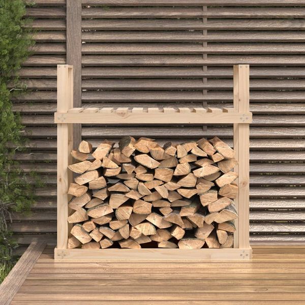 vidaXL Firewood Rack 110x35x108.5 cm Solid Wood Pine