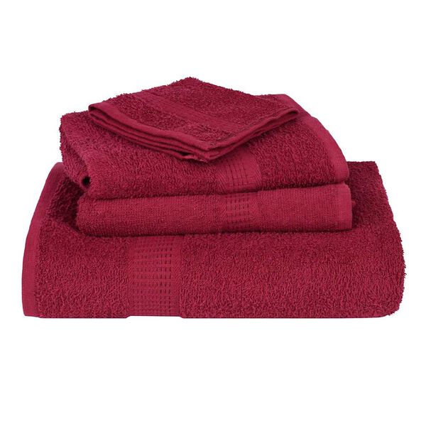 vidaXL Hand Towels "FROGN" 2 pcs Bordeaux 50x100 cm 360 gsm