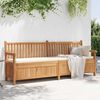 vidaXL Bench with Storage Brown 228 x 60 x 90 cm Solid Teak Wood