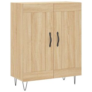 vidaXL Sideboard Sonoma oak 69.5 x 34 x 90 cm Engineered Wood and Iron