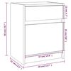 vidaXL Bedside Cabinet 40x31x50 cm Solid Pinewood