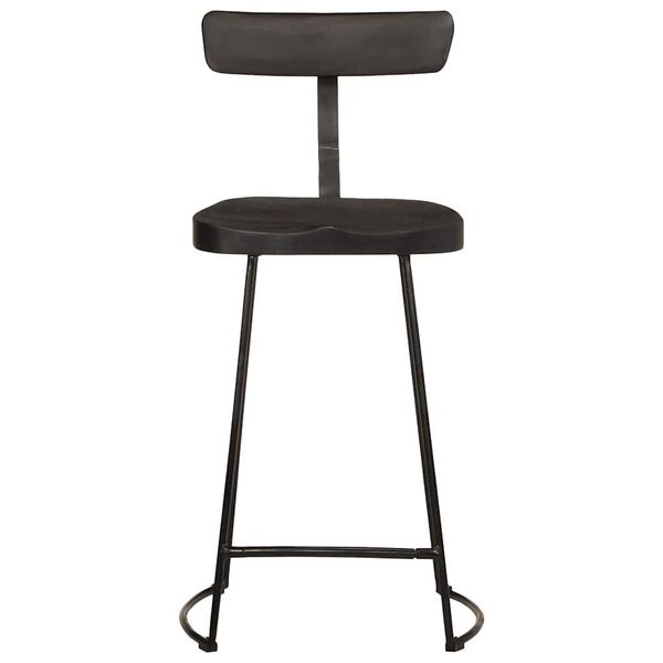 vidaXL Bar Stools 2 pcs Black 49x43x88 cm Solid Wood Mango