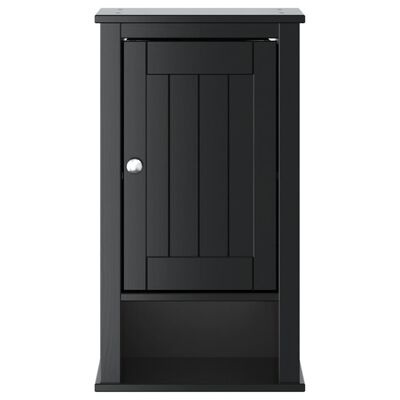 vidaXL Bathroom Wall Cabinet BERG Black 40x27x71.5 cm Solid Wood Pine