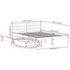 vidaXL Bed Frame without Mattress White 150x200 cm King Size Solid Wood Pine