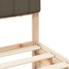vidaXL Bed Frame with Upholstered Headboard Taupe 100 x 200 cm