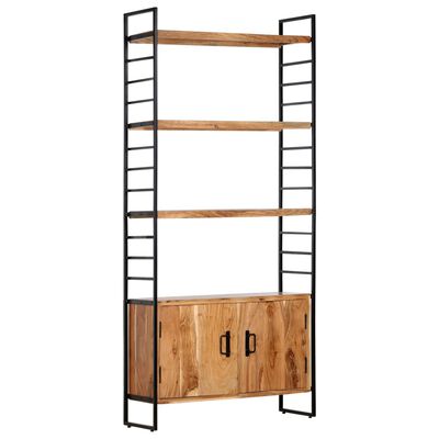 vidaXL 4-Tier Bookcase 80x30x180 cm Solid Acacia Wood