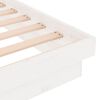 vidaXL Bed Frame without Mattress White Solid Wood 90x200 cm
