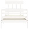 vidaXL Bed Frame without Mattress White 100x200 cm Solid Wood