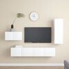vidaXL 4 Piece TV Cabinet Set White Engineered Wood