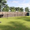 vidaXL Dog Kennel Black 26.62 m² Steel