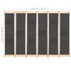 vidaXL 6-Panel Room Divider Grey 240x170x4 cm Fabric