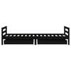 vidaXL Kids Bed Frame with Drawers Black 90x200 cm Solid Wood Pine