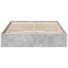 vidaXL Bed Frame with Drawers without Mattress Concrete Grey 140x200 cm
