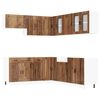 vidaXL 11 Piece Kitchen Cabinet Set "Porto" Old Wood Engineered Wood