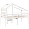 vidaXL High Sleeper Bed without Mattress White 90x200 cm Solid Wood Pine