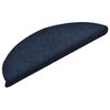vidaXL Stair Mats Self-adhesive 30 pcs 56x17x3 cm Navy Half Round