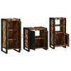 vidaXL Bathroom Furniture Set with Shelf 3 pcs Brown Solid Mango Wood