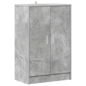 vidaXL Shoe Cabinet Concrete Grey 60x35x92 cm Engineered Wood