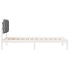 vidaXL Bed Frame with Upholstered Headboard Light Grey 75 x 190 cm