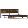 vidaXL Metal Bed Frame without Mattress Smoked Oak 200x200 cm