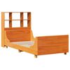 vidaXL Bookcase Bed without Mattress Wax Brown 90x190 cm Single Solid Wood