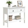 vidaXL Console Table White 100x35x75 cm Solid Wood Pine