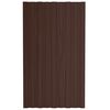 vidaXL Roof Panels 12 pcs Galvanised Steel Brown 80x45 cm