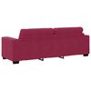 vidaXL Sofa Wine Red 221 x 78 x 80 cm Fabric