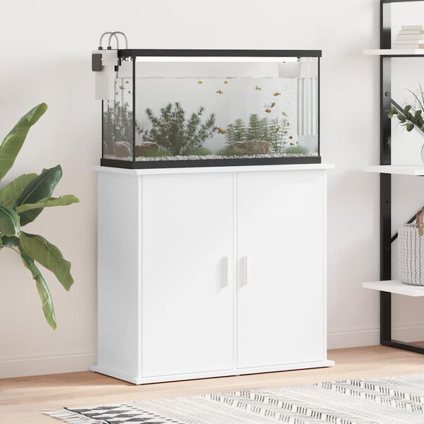 vidaXL Aquarium Stand White 81x36x73 cm Engineered Wood