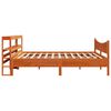 vidaXL Bed Frame with Headboard Wax Brown 200x200 cm Solid Wood Pine