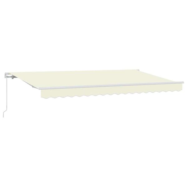 vidaXL Retractable Awning Cream 400 x 200 cm Fabric