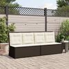 vidaXL Garden Bench Brown Poly Rattan