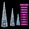 vidaXL Christmas Tree 3 pcs Cold white 20 x 20 x 80 cm Acrylic