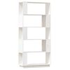 vidaXL Book Cabinet/Room Divider White 80x25x163,5 cm Solid Wood Pine