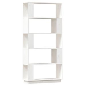 vidaXL Book Cabinet/Room Divider White 80x25x163,5 cm Solid Wood Pine