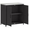 vidaXL Kitchen Storage with Shelf Black 90 x 50 x 92 cm Steel