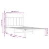vidaXL Metal Bed Frame without Mattress with Headboard White 100x200cm
