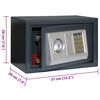 vidaXL Digital Safe with Lock Dark grey 31 x 20 x 20 cm Steel