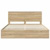 vidaXL Bed Frame with Drawer Sonoma Oak 200 x 200 cm Engineer Wood