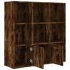 vidaXL Book Cabinet Smoked Oak 98x30x98 cm