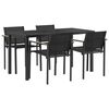 vidaXL Outdoor Furniture Set 5 pcs Black and Anthracite Textilene