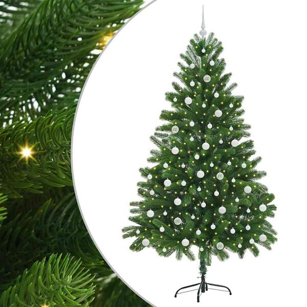 vidaXL Christmas Tree with 300 LEDs with Stand Green 210 cm PE