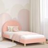 vidaXL Children's Bed Frame with Headboard Pink 90 x 190 cm