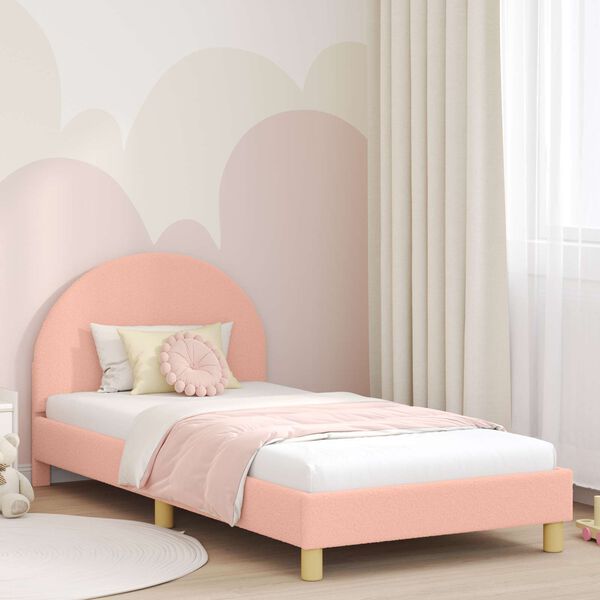 vidaXL Children's Bed Frame with Headboard Pink 90 x 190 cm